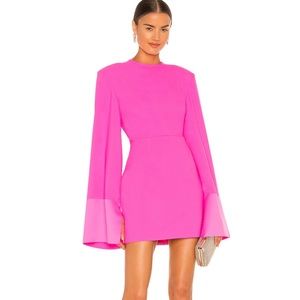 Solace London Sofie Mini Dress in Hot Pink